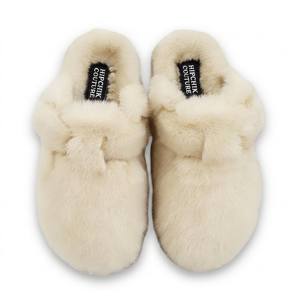 Mink Clog Shoes - Cream