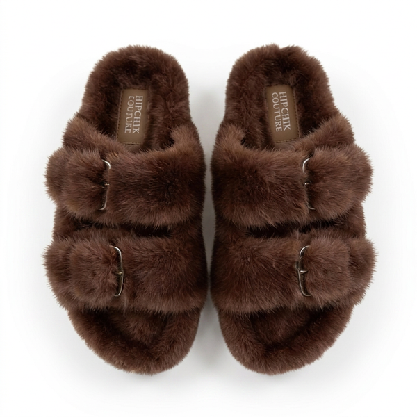 Mink Sandal Shoes - Choc