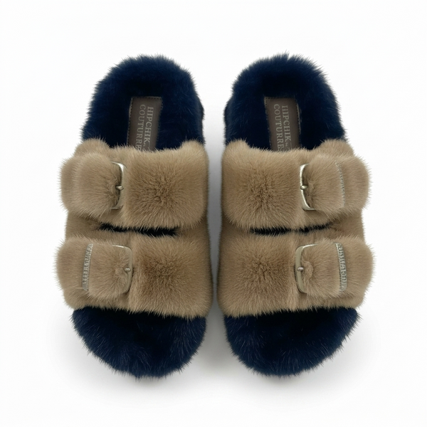 Mink Sandal Shoes - Natural 'n' Black