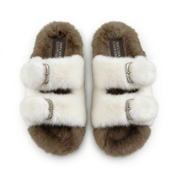 Mink Sandal Shoes - Nat 'n' White