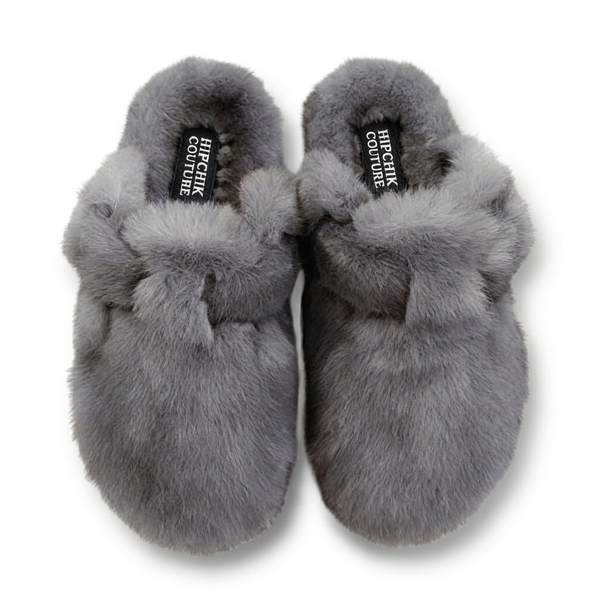 Mink Clog Shoes - Grey