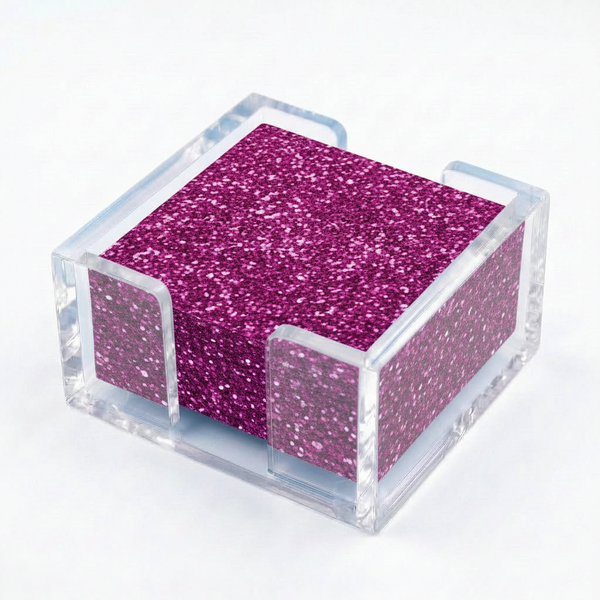 Acrylic Glitter Coasters – Fuschia