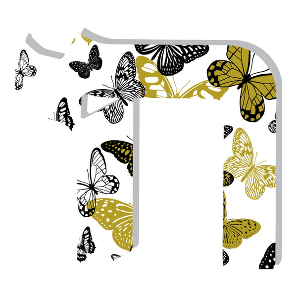 Chai Acrylic Object Shelf Decor Butterflies in Gold Glitter Flying Butterflies