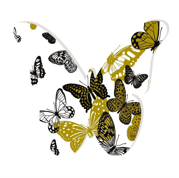 Butterfly Acrylic Object Shelf Decor Butterflies in Gold Glitter Flying Butterflies