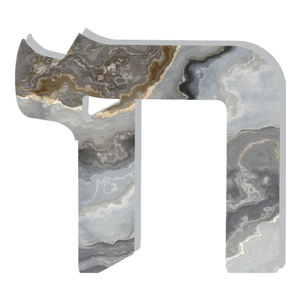 Chai Acrylic Object Shelf Decor Greys in Grey Bronze Slice