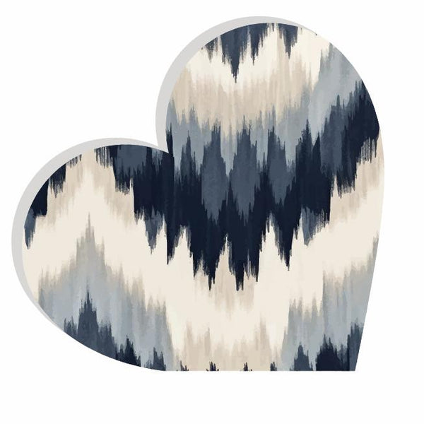 Heart Acrylic Object Designer Shelf Decor Navy Boho