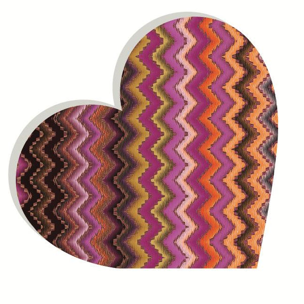 Heart Acrylic Object Designer Shelf Decor Chevron in Pink Chevron