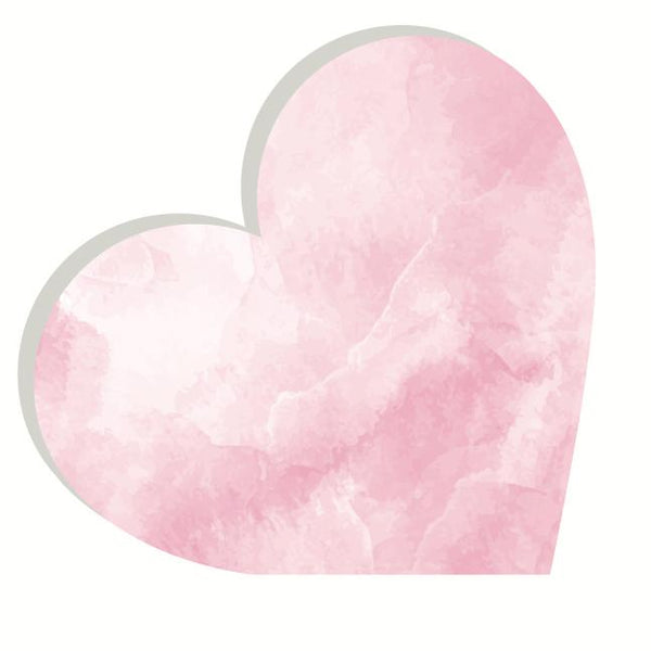 Heart Acrylic Object Designer Shelf Decor Pinks in Pink Powder Marble