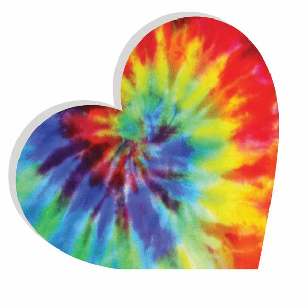 Heart Acrylic Object Designer Shelf Decor Rainbow in Rainbow Tie Dye
