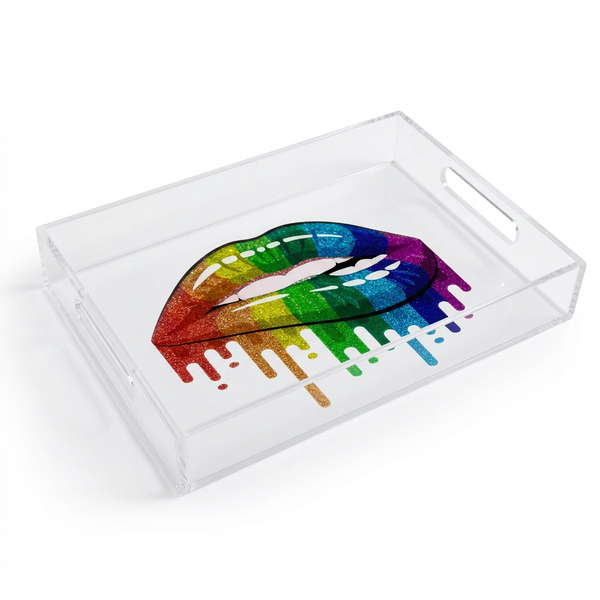 Acrylic Tray - Lip Graffiti