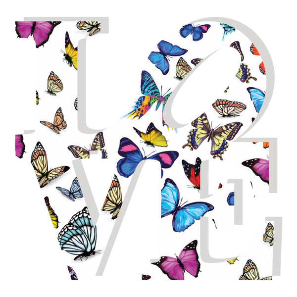 Love Acrylic Object Designer Shelf Decor Butterflies in Multi Butterflies