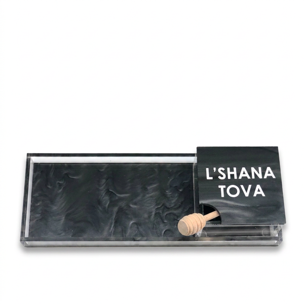 Acrylic Honey Tray with Stick – Perfect Rosh Hashanah Gift￼
