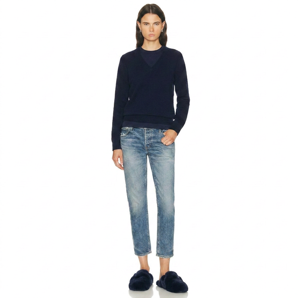 Mink Clog Shoes - Navy