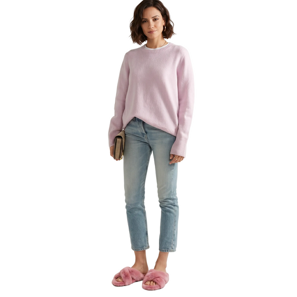 Mink Sandal Shoes Criss Cross - Light Pink