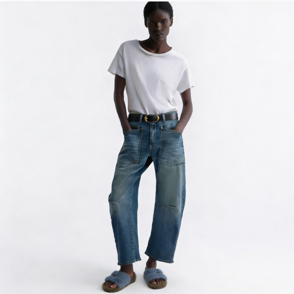 Mink Sandal Shoes - Denim Natural