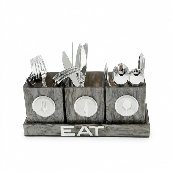Acrylic Silverware Caddy – 3 Compartment