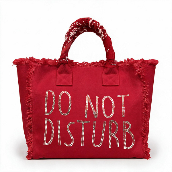 Do Not Disturb Fringe Canvas Bag