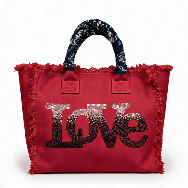 Love Ombre Fringe Canvas Bag
