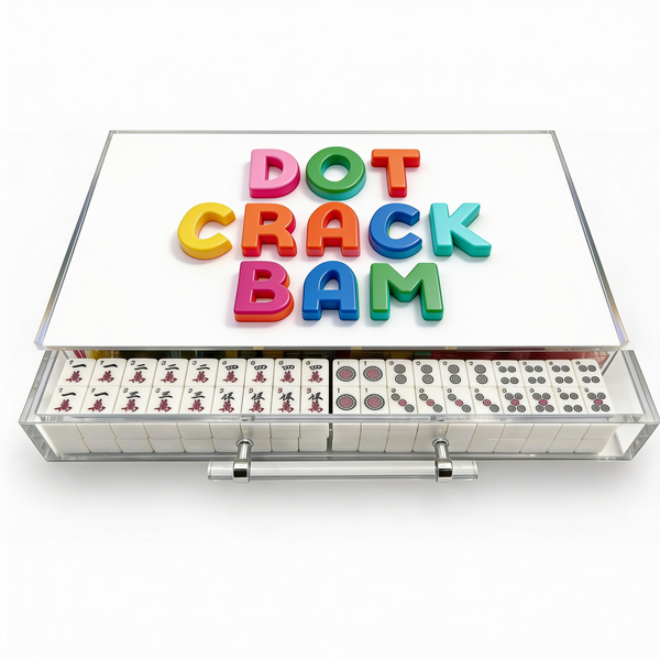 Mahjong Set Dots Bams Cracks - Acrylic