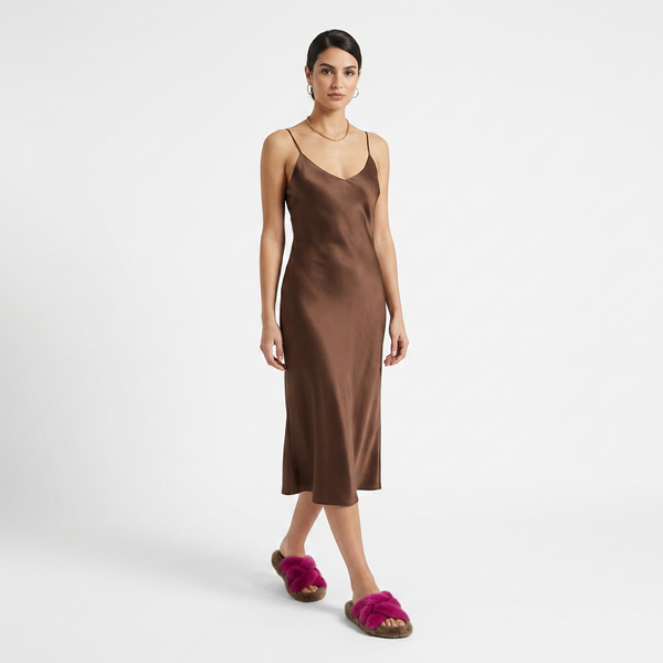 Mink Sandal Shoes Criss Cross - Natural Fuchsia