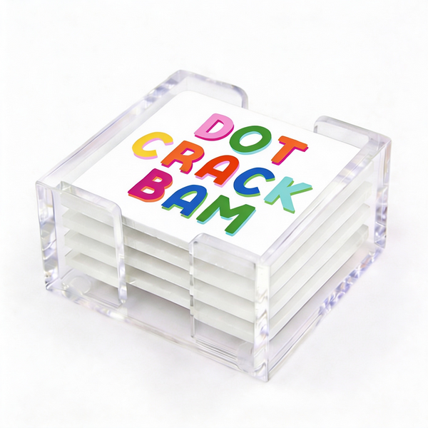 Acrylic Dot Bam Crack Coasters