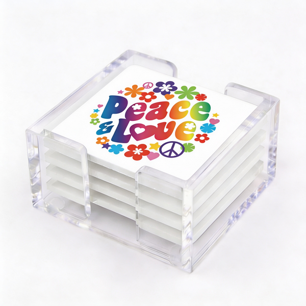 Acrylic Peace Coasters
