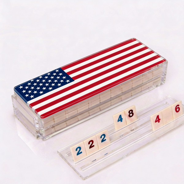 Acrylic Glitter Rummikub Game - Usa Flag
