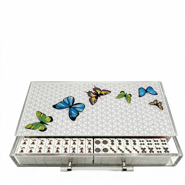 Mahjong Set Colorful Big Butterflies - Acrylic Sample Sale