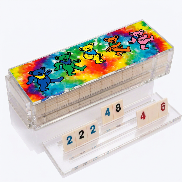 Acrylic Rummikub Game - Bears Tie Dye