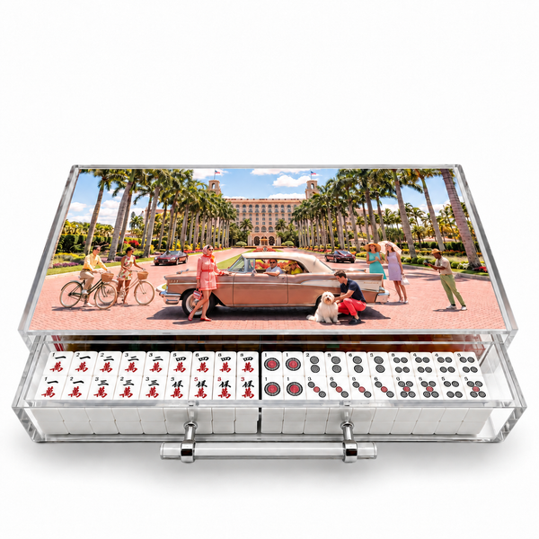 Hotel Palm Beach Mahjong Acrylic Mahjong Case