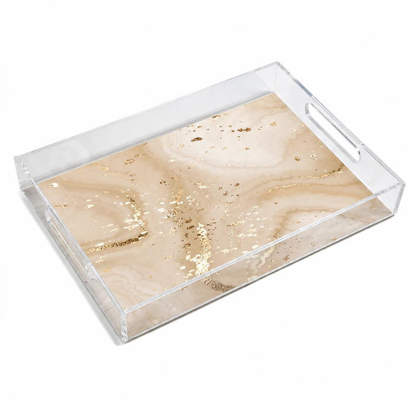 Acrylic Tray - Beige Brown Tone
