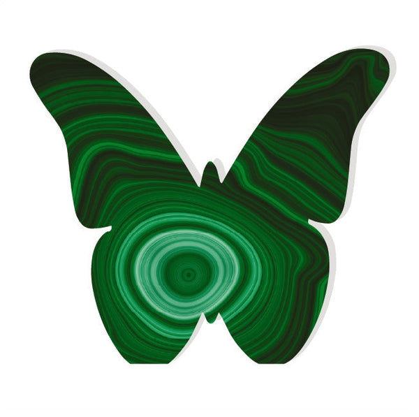 Butterfly Acrylic Object Shelf Decor Greens in Malachite Green