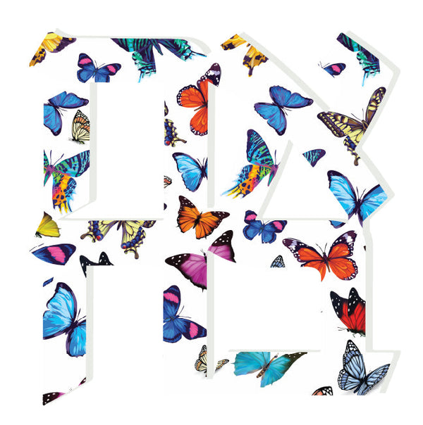 Ahava Acrylic Object Shelf Decor Butterflies in Multi Butterflies