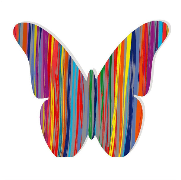Butterfly Acrylic Object Shelf Decor Multi Rainbow in Multi Glitter Lines