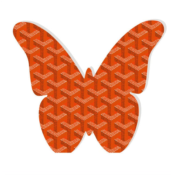 Butterfly Acrylic Object Shelf Decor Patterns in Orange Pattern