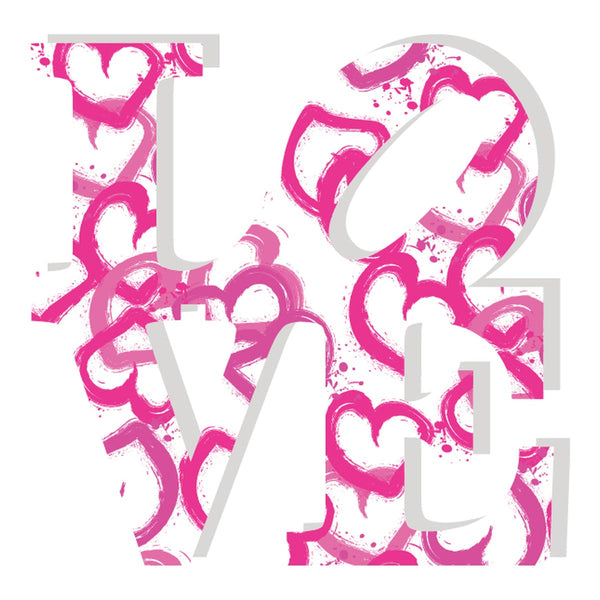 Love Acrylic Object Designer Shelf Decor Pink Hearts in Default Title