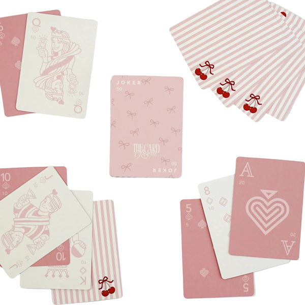 Canasta Cards Pink And White