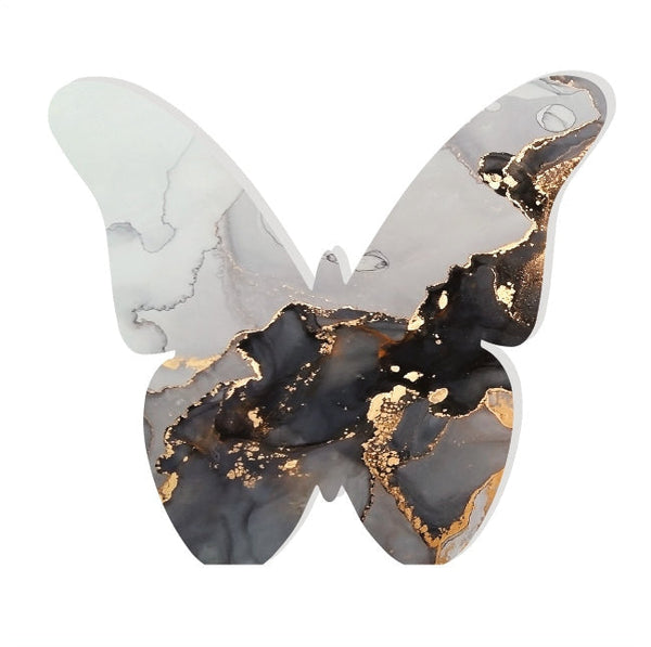 Butterfly Acrylic Object Shelf Decor Whites in Smoky With Gold