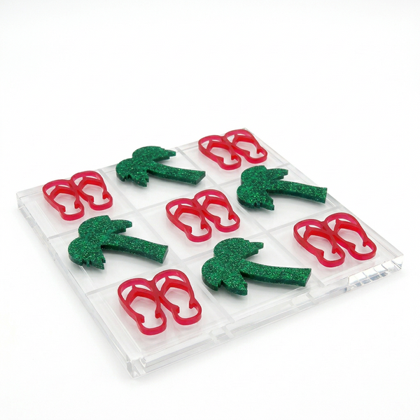 Acrylic Tic Tac Toe Flip Flops Game