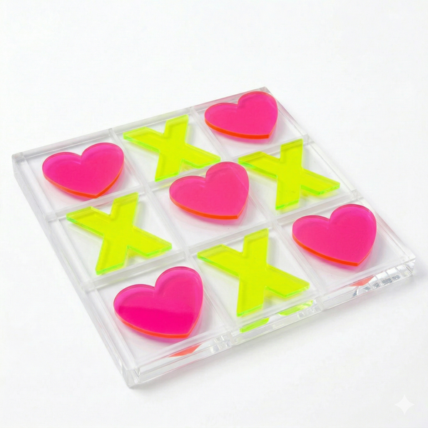 Acrylic Tic Tac Toe Heart Game
