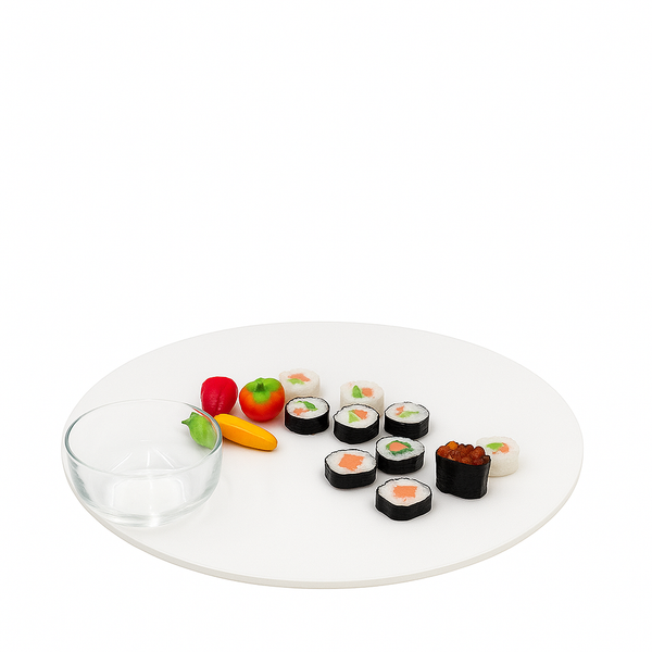 Acrylic Original Lazy Susan White Marble