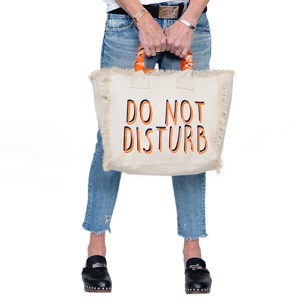 Do Not Disturb Fringe Canvas Bag