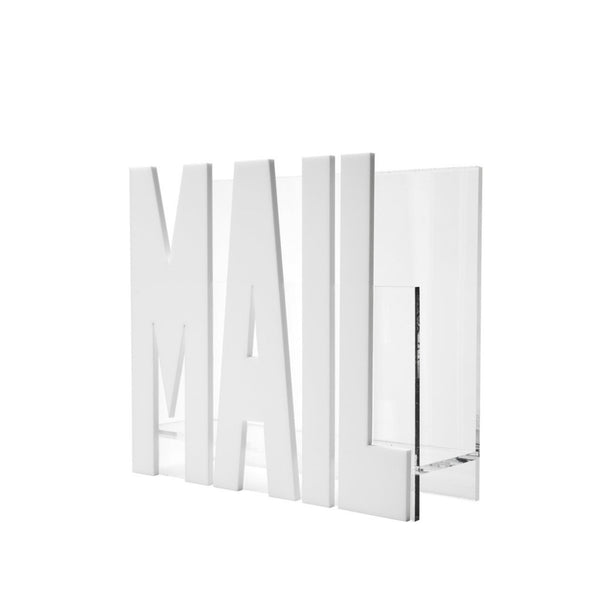 White Acrylic Mail Holder